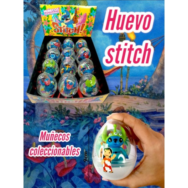 JOX2 HUEVO STITCH MUÑECOS CON TAZO X1